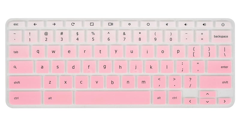 CaseBuy غطاء لوحة المفاتيح لجهاز Acer Chromebook Spin 11 311 C733 CP311 511 512/Chromebook 11 CB3-131 CB3-132 CB5-132T/Chromebook Spin CP713 CB5-312T/Acer Chromebook 14 مقاس 15 بوصة - وردي متدرج - Image 1